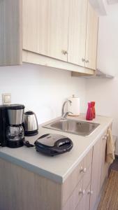 A kitchen or kitchenette at Studio Panagiota - Oasis holiday houses