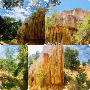 a collage of photos showing different types of rocks at Homestay BONO Mũi Né in Phan Thiet