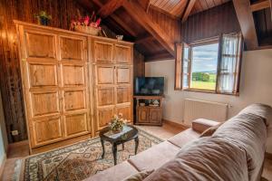Televisyen dan/atau pusat hiburan di Apartamentos Rurales el Ferreirón