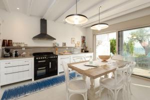 Kuchyň nebo kuchyňský kout v ubytování Akti Elia Villas Beachfront Chalkidiki
