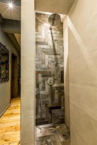 a wall mural of a shower in a bathroom at Este Apart - Top center in Sofia