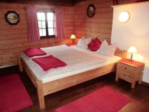 Postel nebo postele na pokoji v ubytování Tschetsch Hütte
