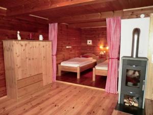 Postel nebo postele na pokoji v ubytování Tschetsch Hütte