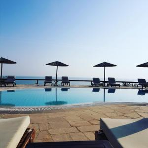 Bazén v ubytování Blue Bay Halkidiki nebo v jeho okolí