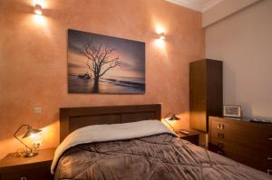 Postel nebo postele na pokoji v ubytování Villa Irene Syros