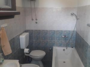 a bathroom with a toilet and a tub and a sink at Apartment JELENA in Senj +8 photos