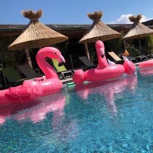 Bazén v ubytování Lodges en Provence - Ecogîtes & Restaurant insolites nebo v jeho okolí