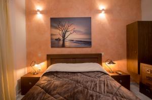 Postel nebo postele na pokoji v ubytování Villa Irene Syros