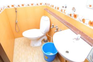 a bathroom with a toilet and a sink at princess inn royal in Trivandrum