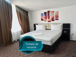 a hotel room with a bed in a room at Virginia Mamaia-Nord in Mamaia Sat/Năvodari
