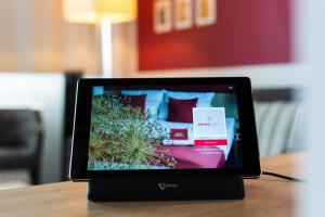 TV a/nebo společenská místnost v ubytování Biendo Hotel