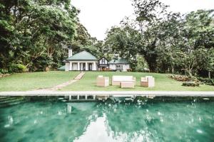 哈普特莱Thotalagala的房屋前有水池的房子