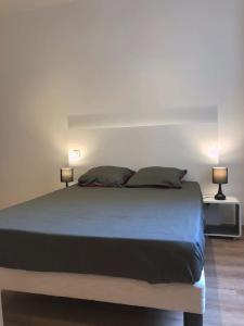 Postel nebo postele na pokoji v ubytování T2 COSY EN PLEIN CENTRE HISTORIQUE D'AJACCIO