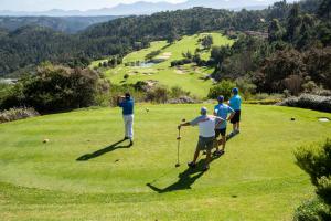 
people standing on top of a lush green hillside at Simola Hotel, Country Club & Spa in Knysna
