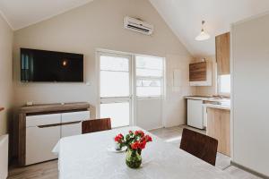 Kuchyňa alebo kuchynka v ubytovaní Apartamenty Gromada Międzyzdroje