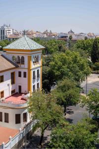 an overhead view of a building in a city at Santa Cecilia in Córdoba