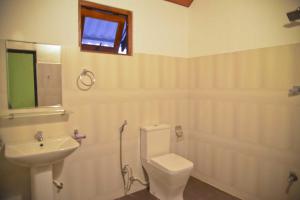 a bathroom with a toilet and a sink at Ranweli Resort Anuradhapura in Anuradhapura