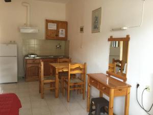 Kuchyň nebo kuchyňský kout v ubytování Hotel Kallithea