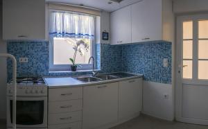 Kuchyň nebo kuchyňský kout v ubytování Apartments Podlesek