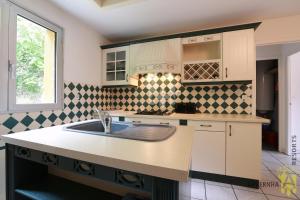 eine Küche mit Spüle und Theke in der Unterkunft Rev'O'Lac 2 in Chambon-sur-Lac + 16 Fotos