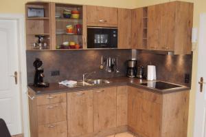 Кухня или мини-кухня в Appartements-Seehues-Wohnung-Seestern
