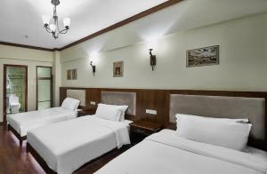 Postel nebo postele na pokoji v ubytování Memory Inn Guilin Central