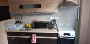Kuchyňa alebo kuchynka v ubytovaní Lotti apartman