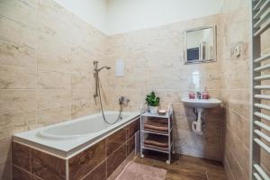 Ванна кімната в Skodova Apartments