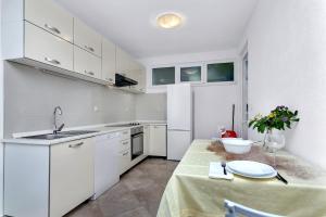 Kuchyň nebo kuchyňský kout v ubytování Apartmani Nikola