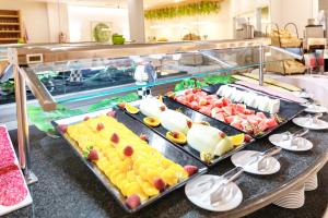 a buffet line with many different types of food at Gran Hotel Suances in Suances