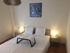 Posteľ alebo postele v izbe v ubytovaní Thiseio Big Apartment