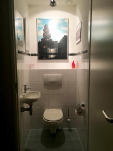 アムステルダムにあるB&B Looierのバスルーム(トイレ、洗面台付)