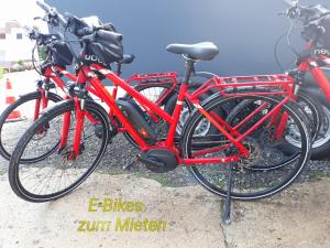 a group of bikes parked next to each other at FeWo Am Neckarsteig in Neckarsteinach