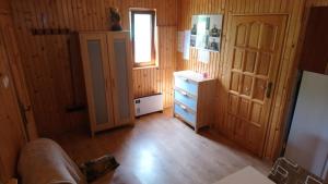 Kuchyň nebo kuchyňský kout v ubytování Agrodomek