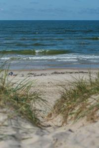 a beach with the ocean in the background at VILLA AIDO in Palanga