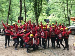 Gostje med bivanjem v nastanitvi Waterfall Rafting Center