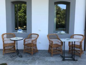 Villa Marta Casa de Indianos Passive House tesisinde veranda veya açık alan