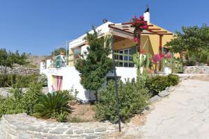 uma casa com flores ao lado dela em Home in Agros Anna Dimitris em Agrós