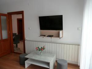 Televízia a/alebo spoločenská miestnosť v ubytovaní ROSE Apartman
