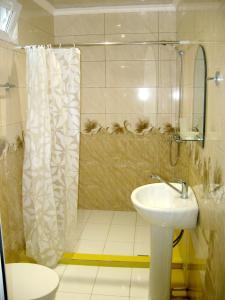 a bathroom with a sink and a shower and a toilet at NEW SANAHIN in Alaverdi +17 photos