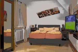 Ein Bett oder Betten in einem Zimmer der Unterkunft Hotel Karthäuser Hof
