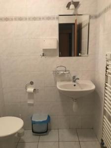 A bathroom at PENSION EUROP**