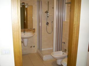 Koupelna v ubytování Hotel Milomax