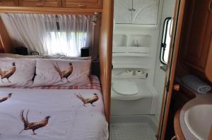 Koupelna v ubytování Guillerin Caravan and Glamping + 37 fotografií