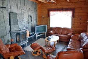 TV a/nebo společenská místnost v ubytování Revontuli Resort Cottages