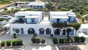 an aerial view of a white house at Ergina Summer Resort in Antiparos