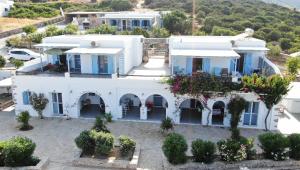 an aerial view of a white house at Ergina Summer Resort in Antiparos