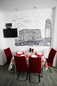 TV a/nebo společenská místnost v ubytování Apartment Kala
