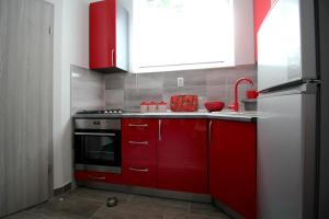 Kuchyň nebo kuchyňský kout v ubytování Apartment Kala