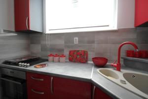 Kuchyň nebo kuchyňský kout v ubytování Apartment Kala
